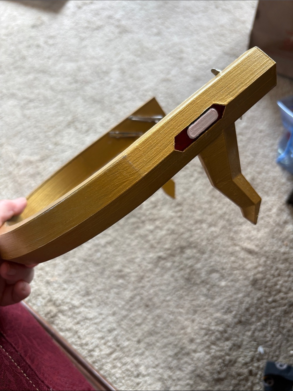 Gold hand painted Mercy Angela Overwatch cosplay halo headpiece
